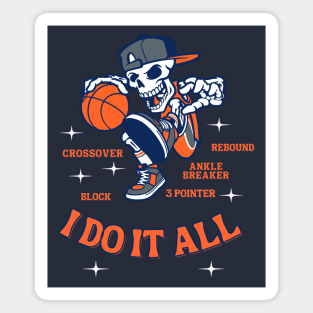 Funny Basketball Retro Art Magnet